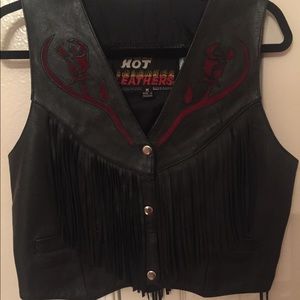 Women’s leather vest